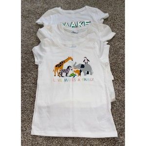 Toddler Girls' Cat & Jack Graphic Short-Sleeve Shirt Bundle Size 4T NWOT